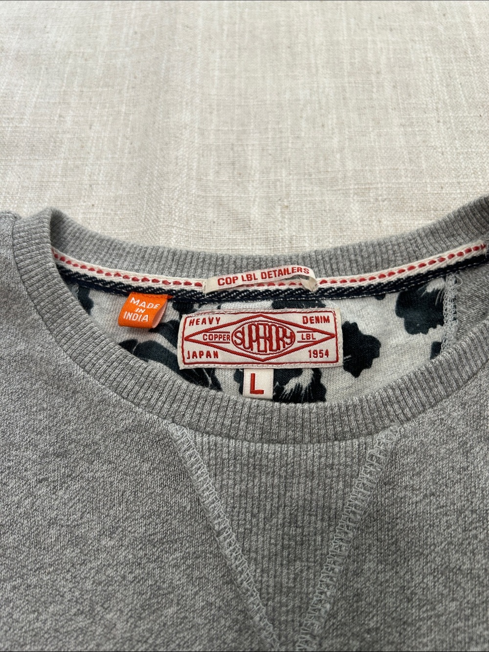 Superdry Copper Beach Men's Tee Large Gray Casual Cotton Surf Graphic T-Shirt - Picture 2 of 13